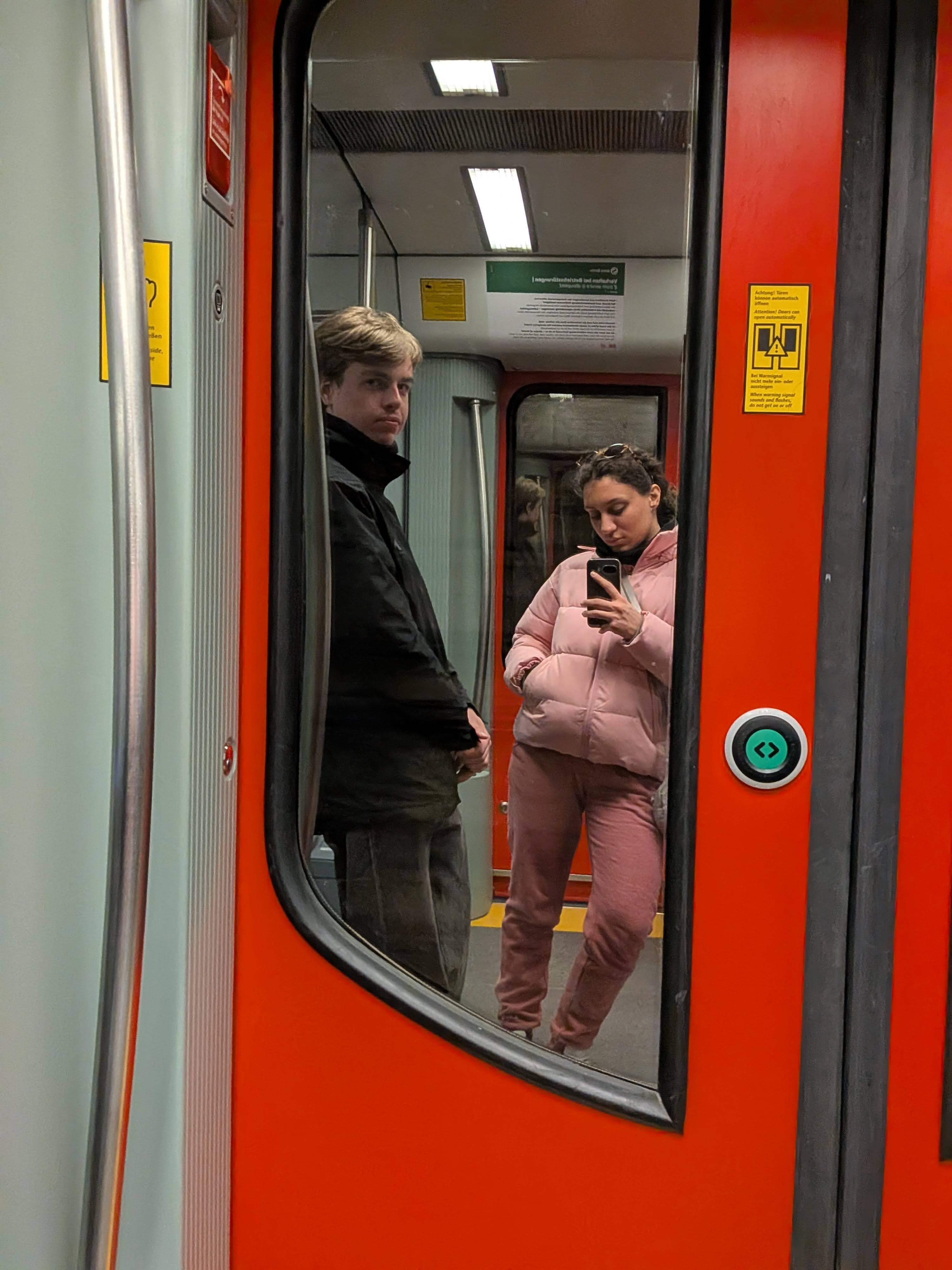 Us in the train