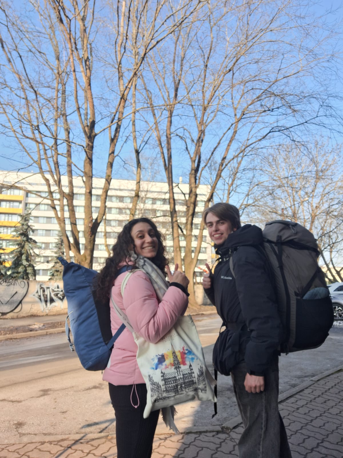 Us before going to the ferry